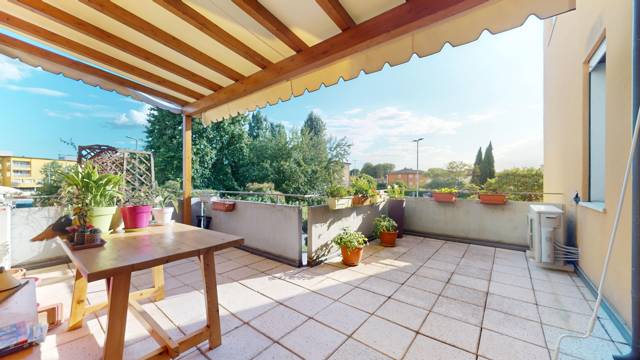 Terrazza di un appartamento nella zona Ferrovieri a Vicenza